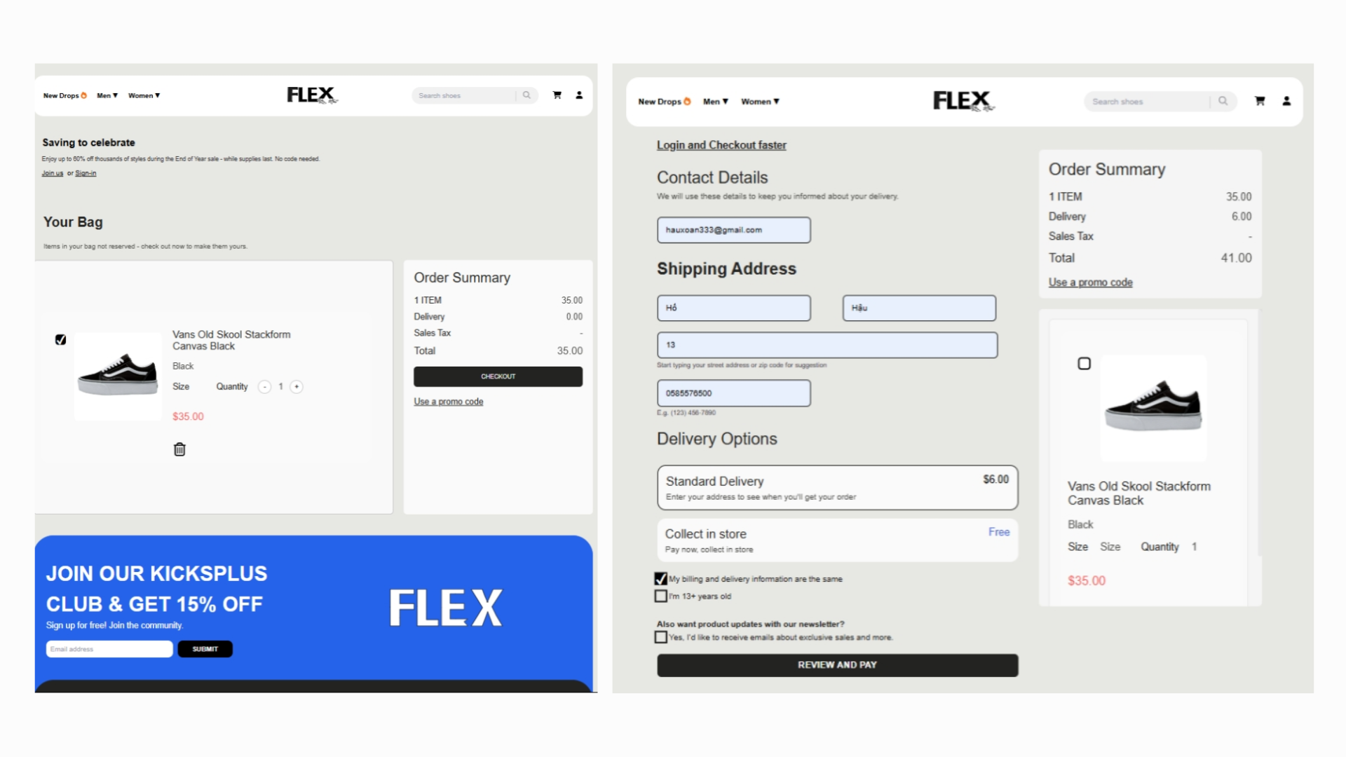 FlexShoes Online Shoes Store Website